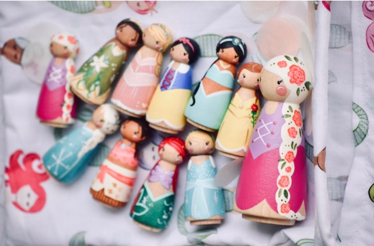 Peg Dolls - Tiny Princesses -