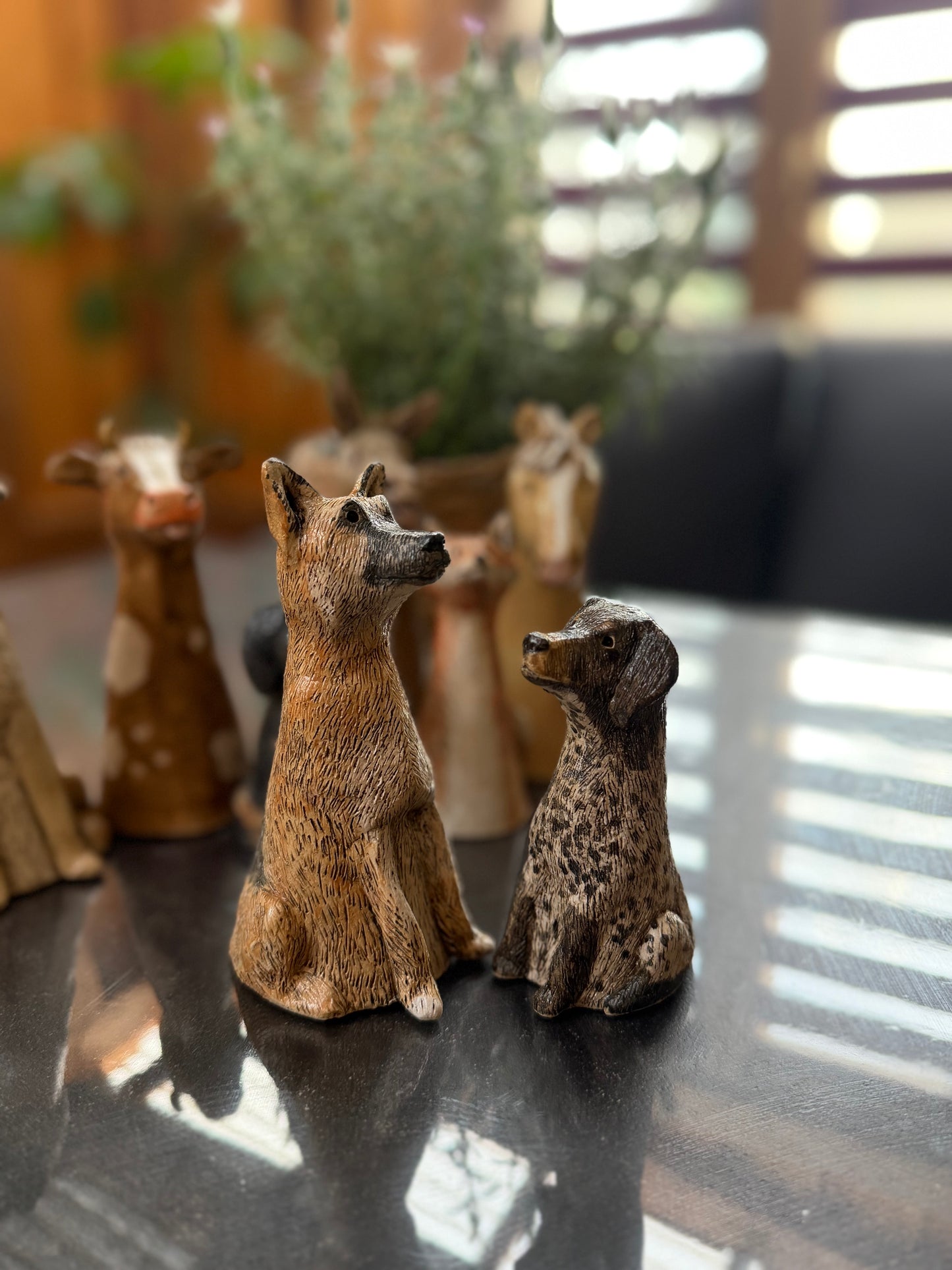 German Fence Post Sitter- Ceramic Animal - Introductory Release
