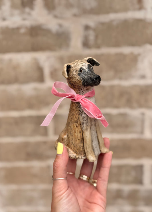 German Fence Post Sitter- Ceramic Animal - Introductory Release