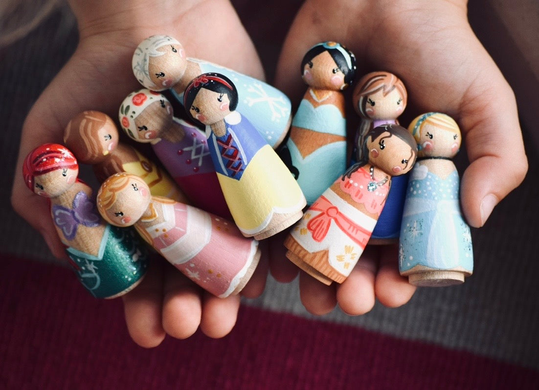 Peg Dolls - Tiny Princesses -