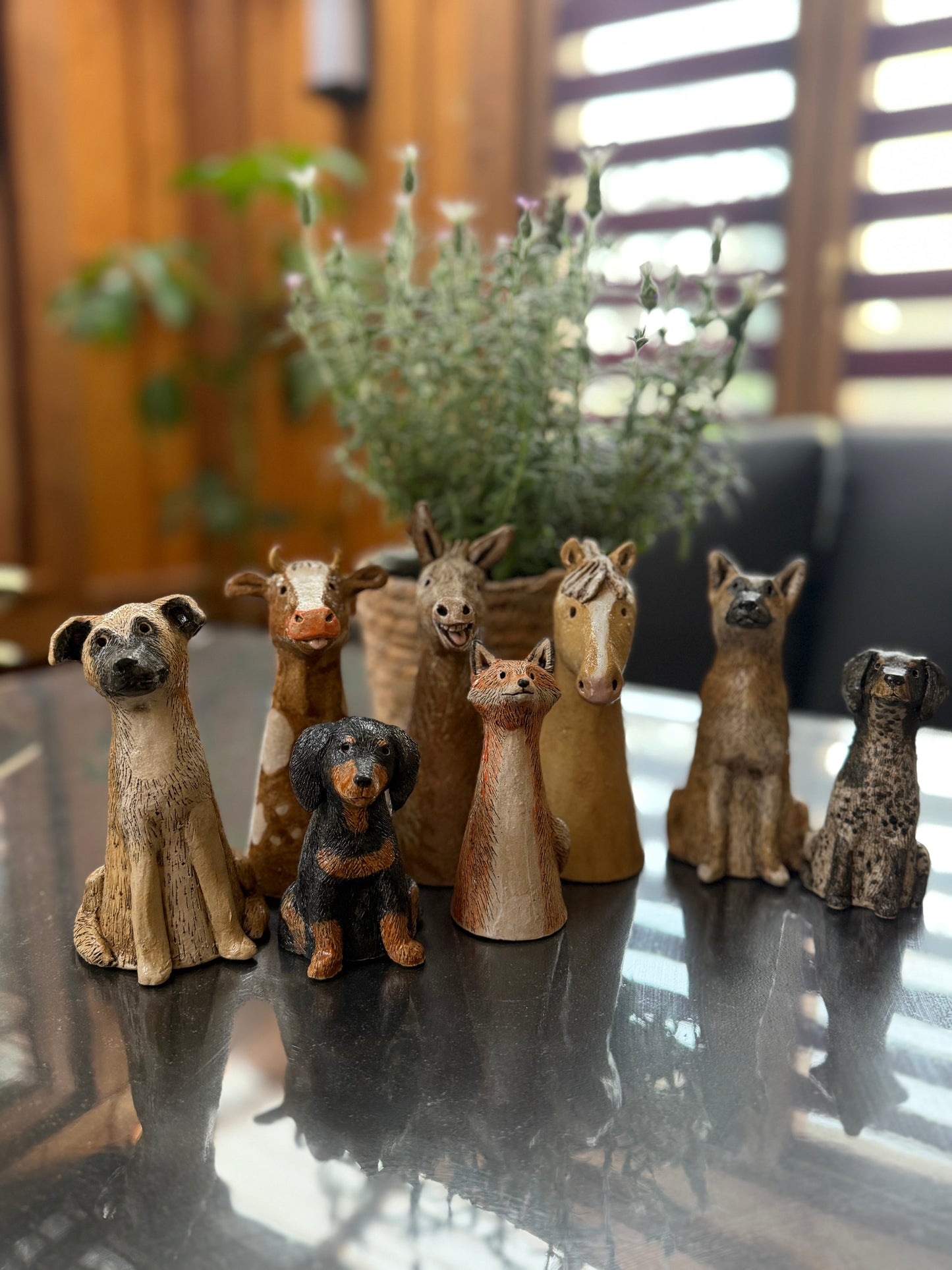 German Fence Post Sitter- Ceramic Animal - Introductory Release