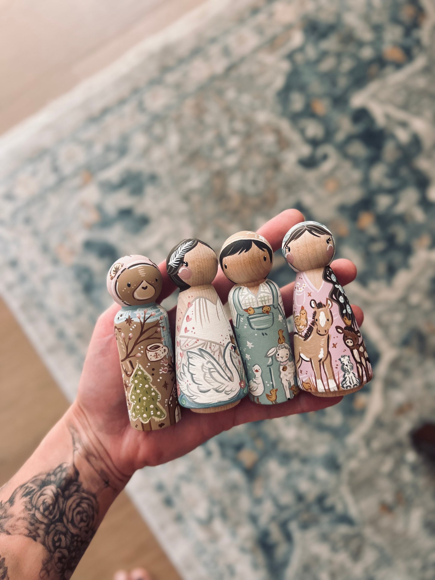 Peg Dolls - 4 Custom