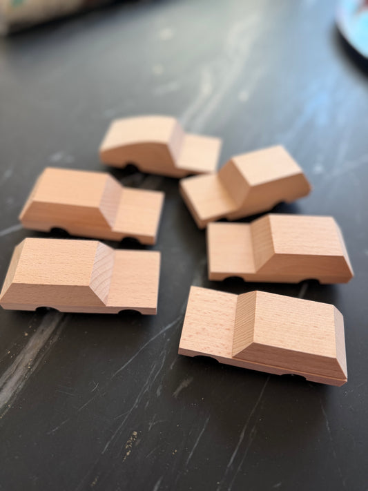 6 Wooden Cars for Cassie