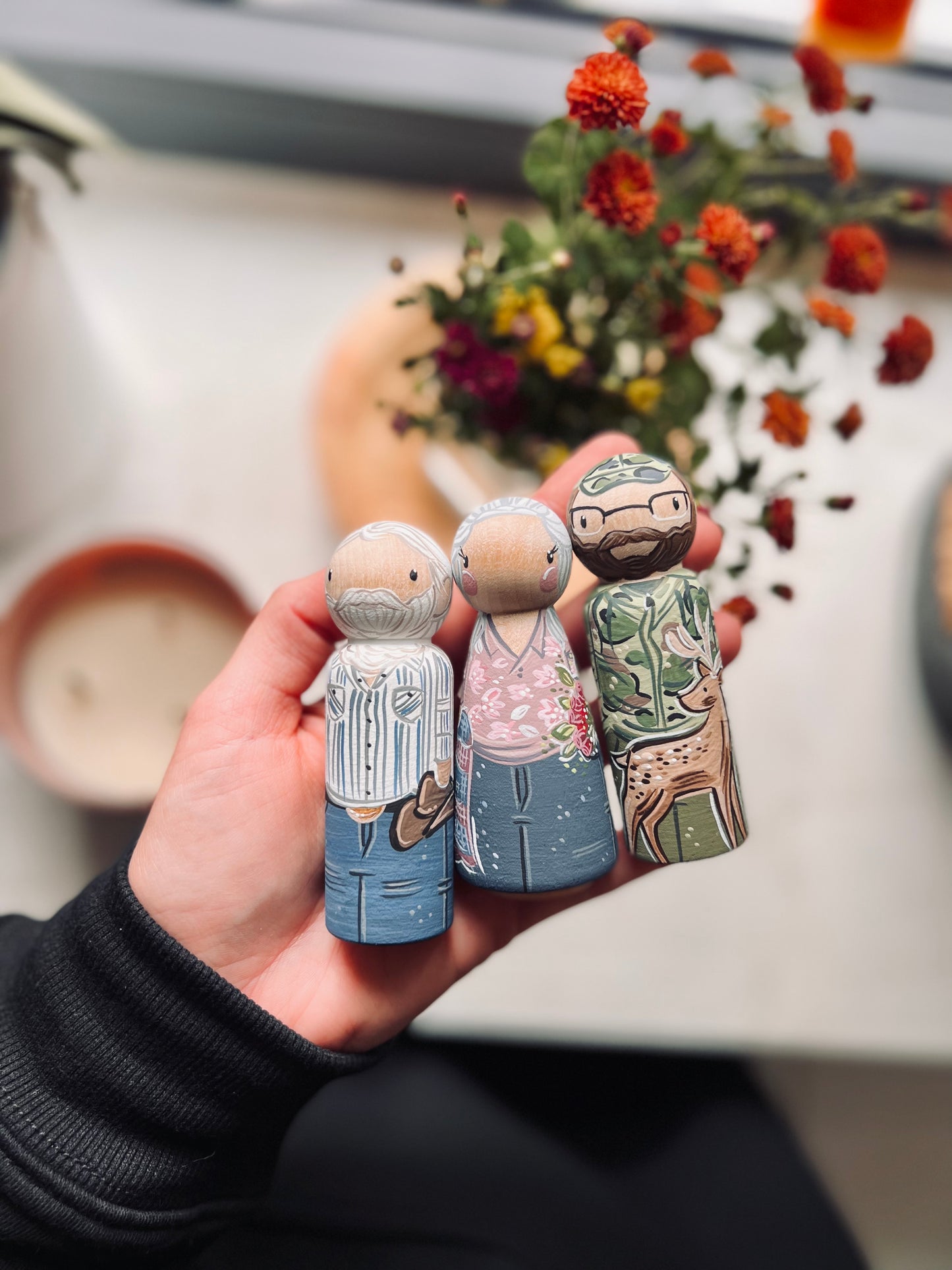 Peg Dolls - Family Portrait - separately