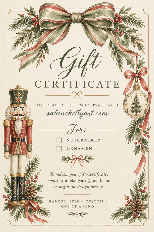 Gift Certificate Nutcracker/ Ornament